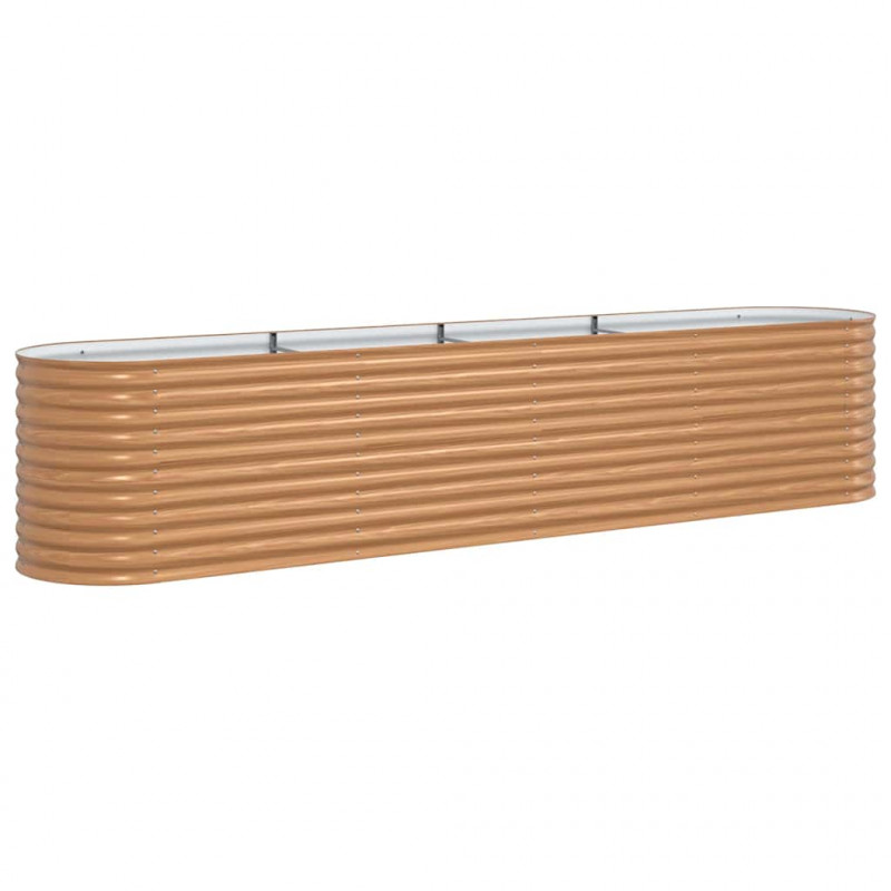 Podniesiony grządka Brązowy 400 x 80 x 81 cm Stal