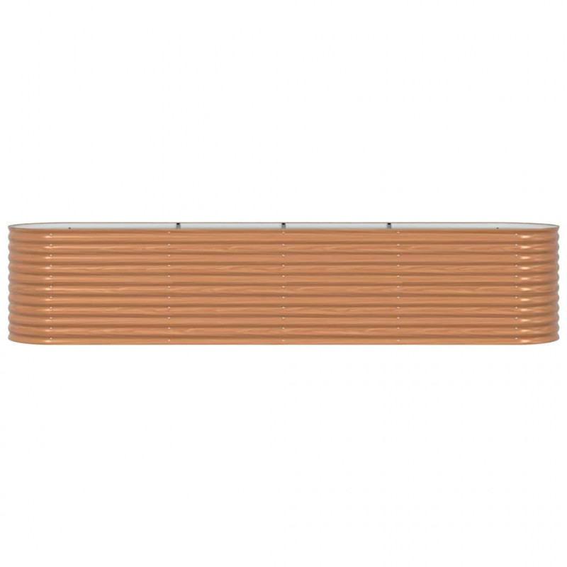 Podniesiony grządka Brązowy 400 x 80 x 81 cm Stal