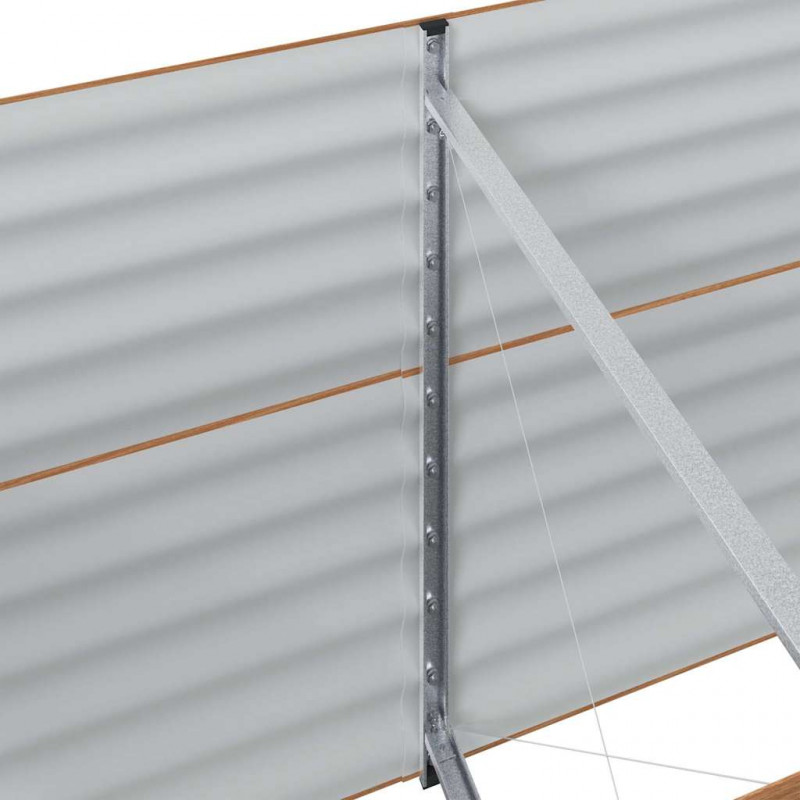 Podniesiony grządka Brązowy 400 x 80 x 81 cm Stal