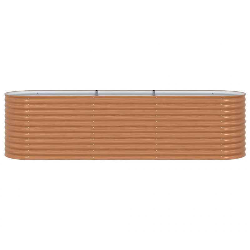 Podniesiony grządka Brązowy 320 x 80 x 81 cm Stal