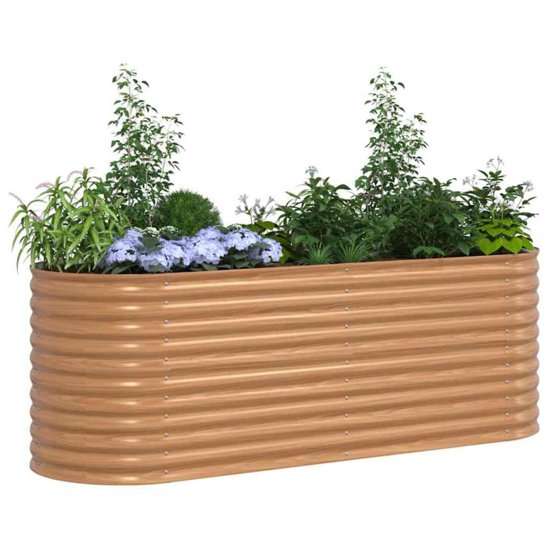 Podniesiony grządka Brązowy 240 x 80 x 81 cm Stal