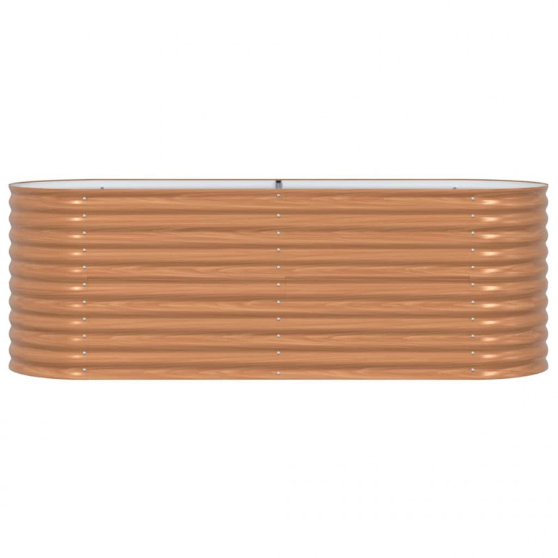 Podniesiony grządka Brązowy 240 x 80 x 81 cm Stal