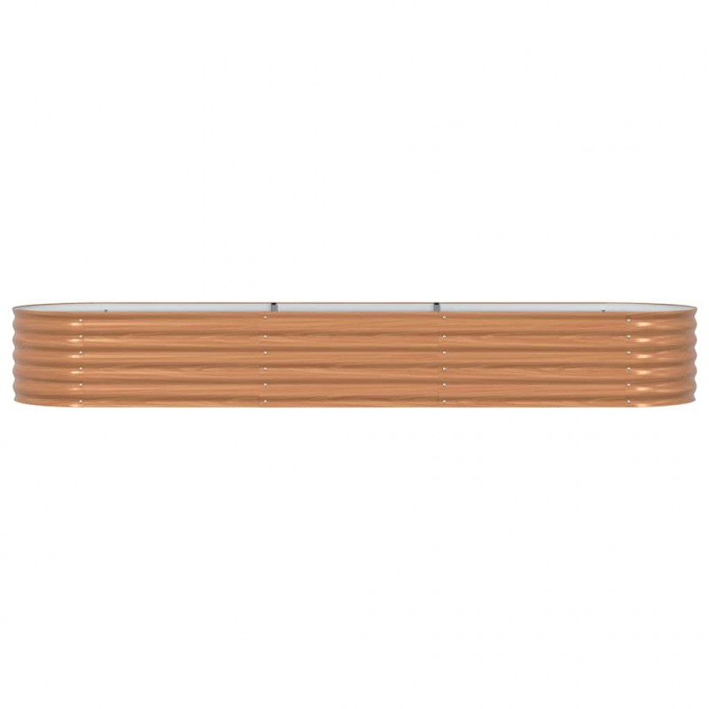 Podniesiony grządka Brązowy 320 x 80 x 44 cm Stal