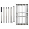 Grabie ogrodowe Srebrny 45 x 25 x 200 cm Stal nierdzewna