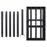 Grabie ogrodowe Czarny 45 x 25 x 200 cm Stal malowana proszkowo