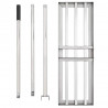 Grabie ogrodowe Srebrny 75 x 25 x 200 cm Stal nierdzewna