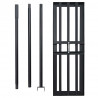 Grabie ogrodowe Czarny 75 x 25 x 200 cm Stal malowana proszkowo