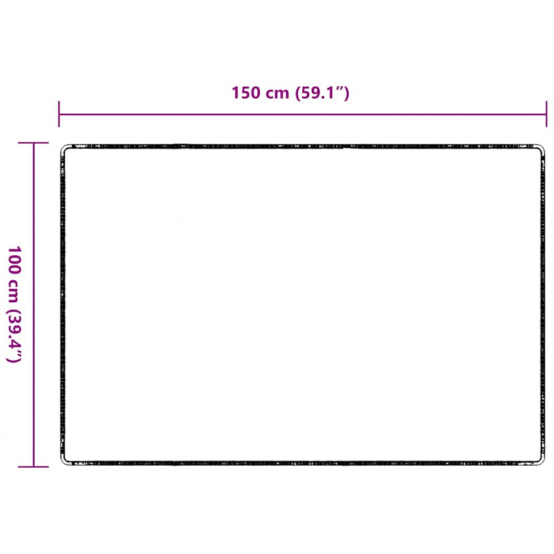Bieżnik dywanowy Ciemnoszary 100 x 150 cm 100% polipropylen