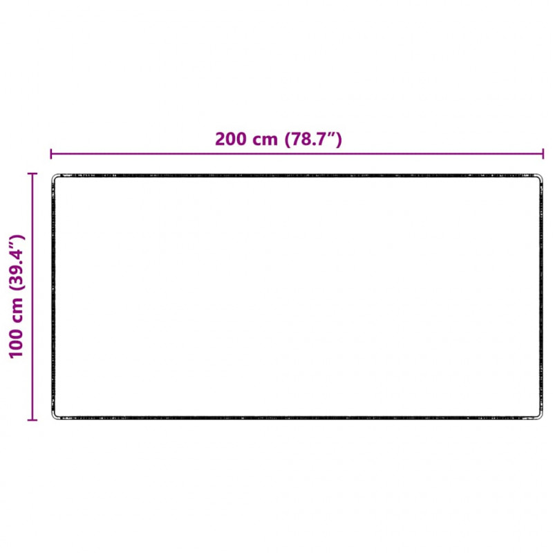 Bieżnik dywanowy Jasnoszary 100 x 200 cm 100% polipropylen