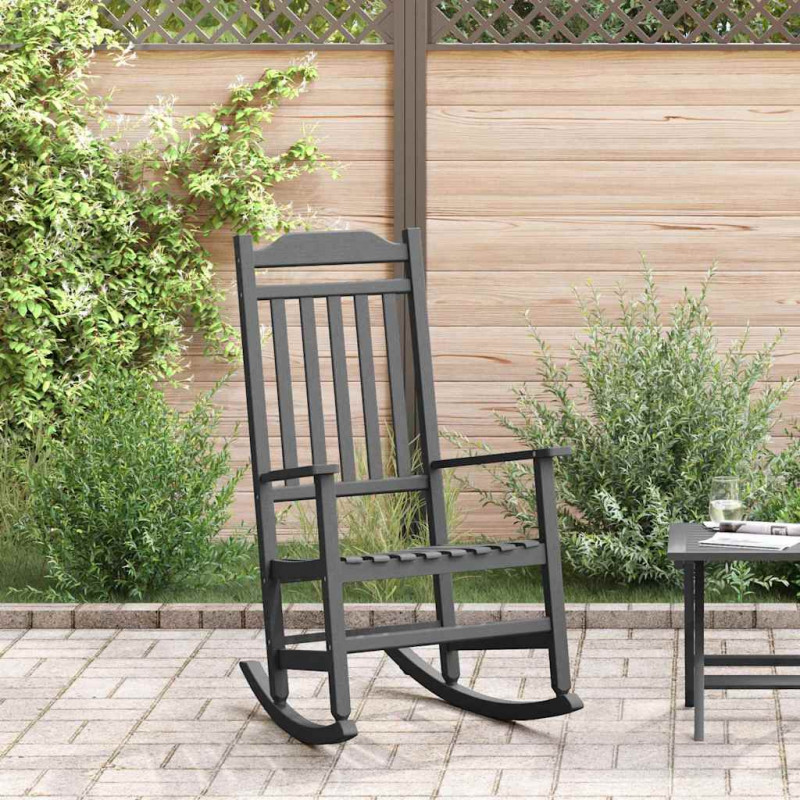 Fotel bujany Czarny 84 x 65 x 114 cm żywica