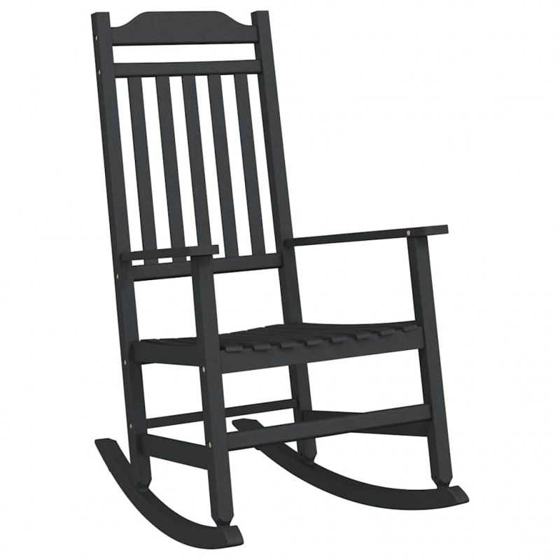 Fotel bujany Czarny 84 x 65 x 114 cm żywica