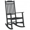 Fotel bujany Czarny 84 x 65 x 114 cm żywica