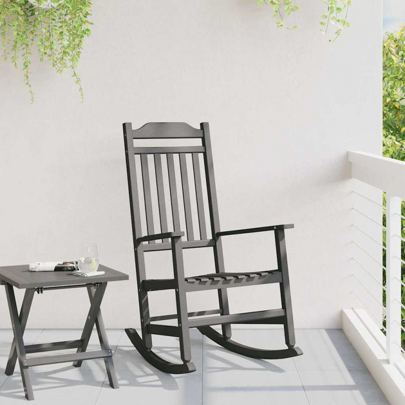 Fotel bujany Czarny 84 x 65 x 114 cm żywica