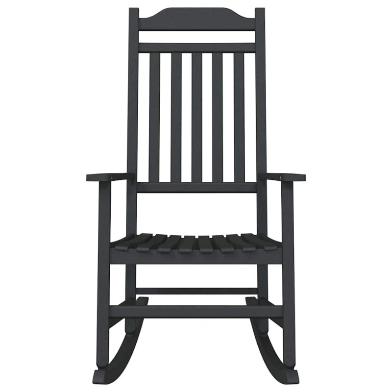 Fotel bujany Czarny 84 x 65 x 114 cm żywica