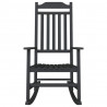Fotel bujany Czarny 84 x 65 x 114 cm żywica