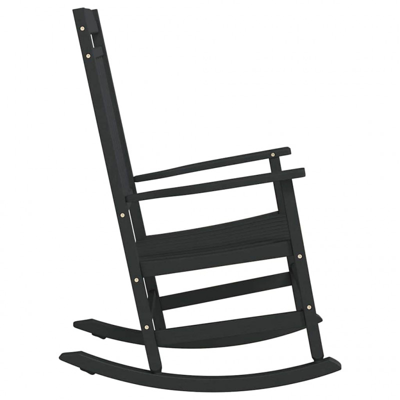 Fotel bujany Czarny 84 x 65 x 114 cm żywica