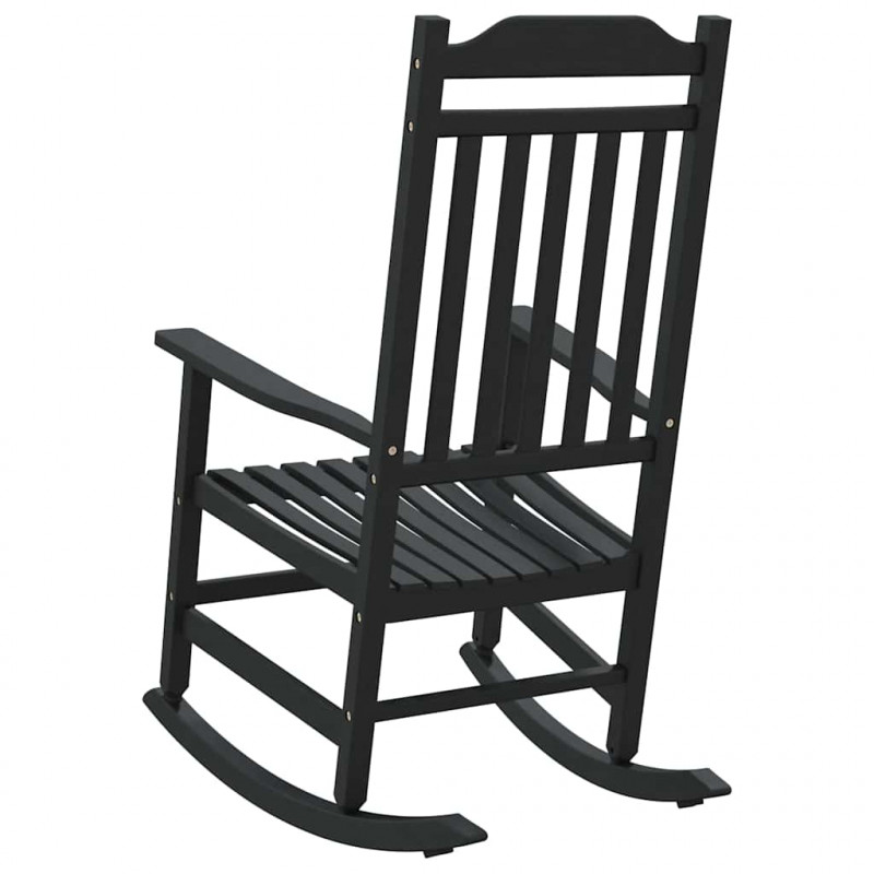 Fotel bujany Czarny 84 x 65 x 114 cm żywica