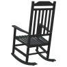 Fotel bujany Czarny 84 x 65 x 114 cm żywica