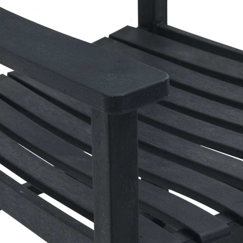 Fotel bujany Czarny 84 x 65 x 114 cm żywica