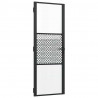 Drzwi szklane Fretwork Czarny 76 x 3.5 x 201.5 cm Aluminium