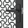 Drzwi szklane Fretwork Czarny 76 x 3.5 x 201.5 cm Aluminium