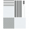 Drzwi szklane Fretwork Czarny 76 x 3.5 x 201.5 cm Aluminium