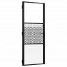 Drzwi szklane Fretwork Czarny 76 x 3.5 x 201.5 cm Aluminium