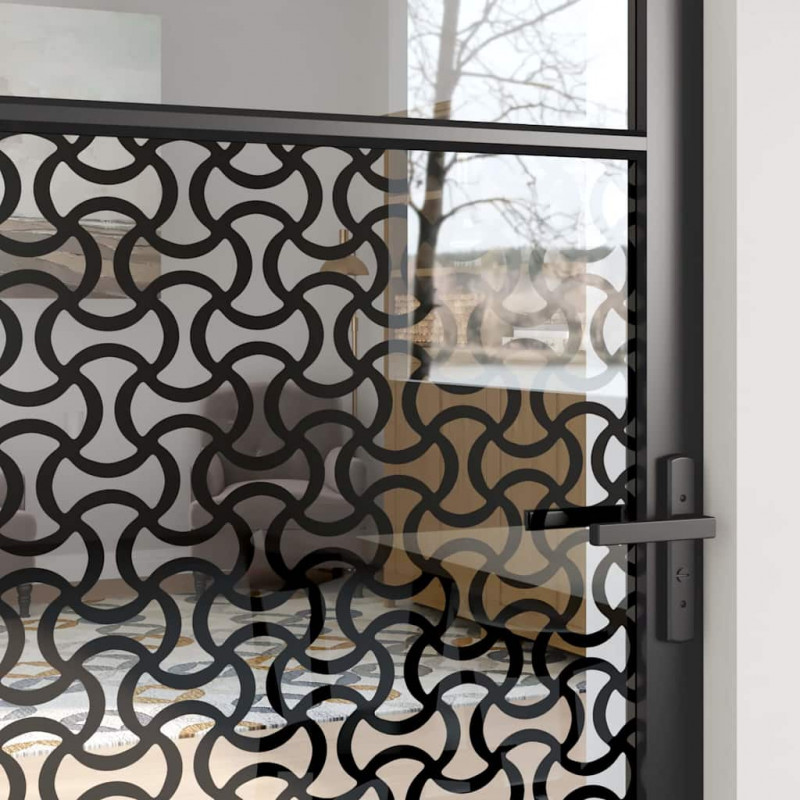 Drzwi szklane Fretwork Czarny 76 x 3.5 x 201.5 cm Aluminium