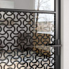 Drzwi szklane Fretwork Czarny 76 x 3.5 x 201.5 cm Aluminium
