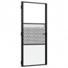 Drzwi szklane Fretwork Czarny 76 x 3.5 x 201.5 cm Aluminium