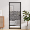 Drzwi szklane Fretwork Czarny 76 x 3.5 x 201.5 cm Aluminium