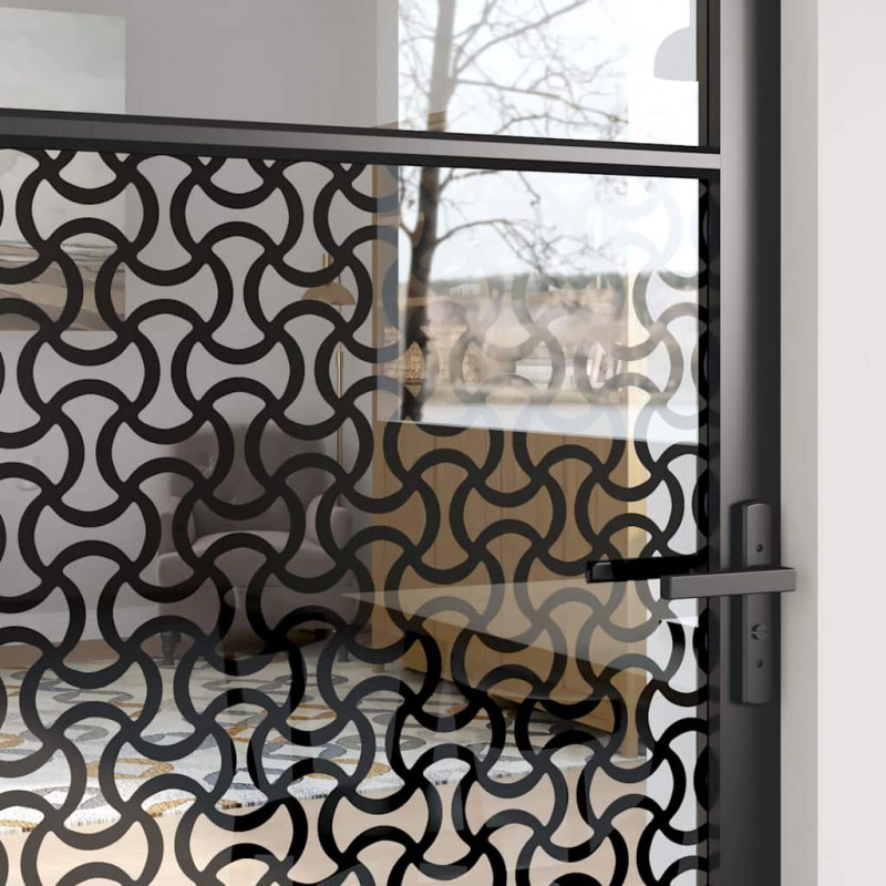 Drzwi szklane Fretwork Czarny 76 x 3.5 x 201.5 cm Aluminium