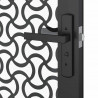 Drzwi szklane Fretwork Czarny 76 x 3.5 x 201.5 cm Aluminium