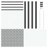 Drzwi szklane Fretwork Czarny 76 x 3.5 x 201.5 cm Aluminium