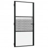 Drzwi szklane Fretwork Czarny 76 x 3.5 x 201.5 cm Aluminium