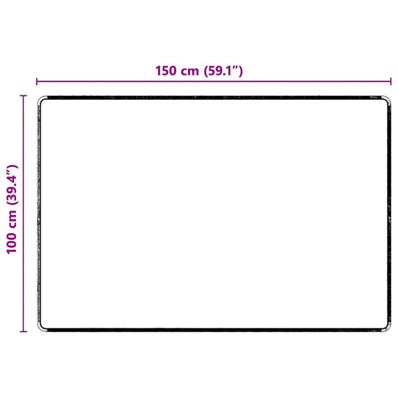 Bieżnik dywanowy Szary 100 x 150 cm 100% Poliester Tuft