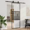 Drzwi szklane Fretwork Czarny 90 x 2 x 205 cm Aluminium