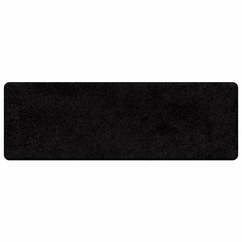 Bieżnik dywanowy Czarny 50 x 150 cm 100% Poliester Tuft