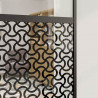 Drzwi szklane Fretwork Czarny 90 x 2 x 205 cm Aluminium