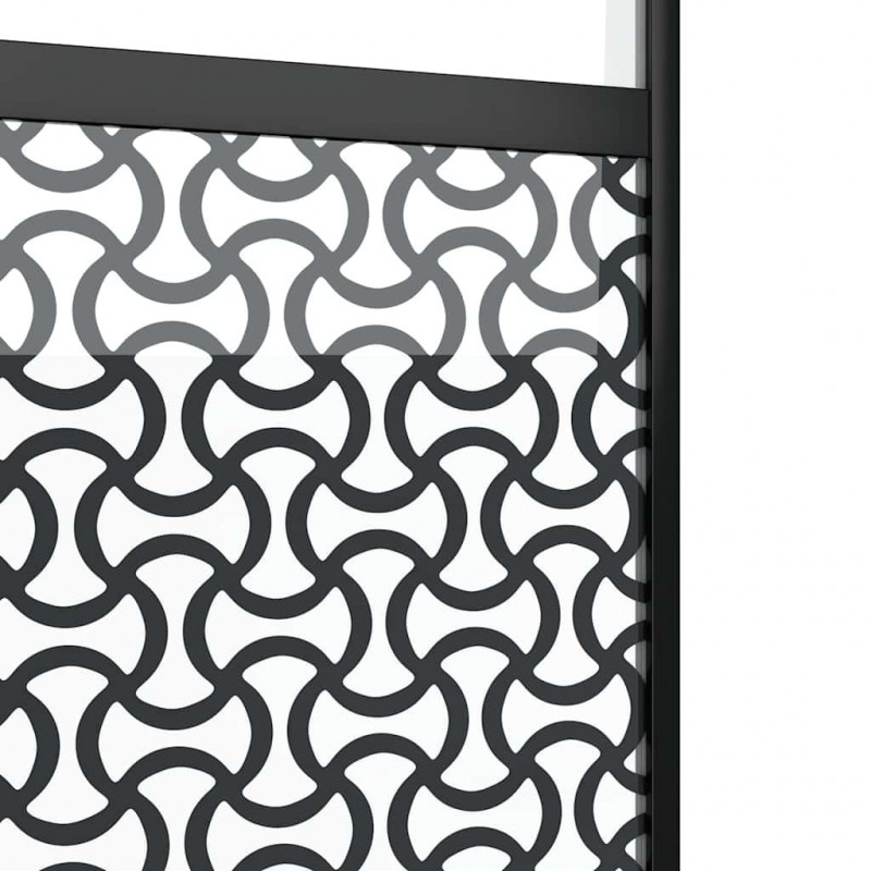 Drzwi szklane Fretwork Czarny 90 x 2 x 205 cm Aluminium