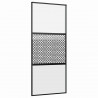Drzwi szklane Fretwork Czarny 90 x 2 x 205 cm Aluminium