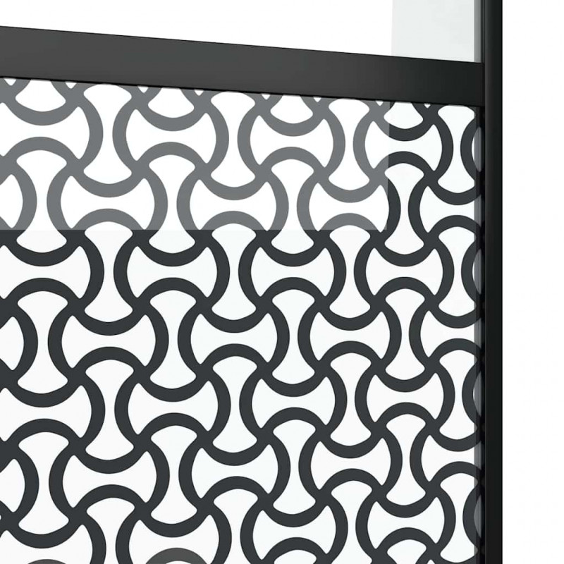 Drzwi szklane Fretwork Czarny 90 x 2 x 205 cm Aluminium