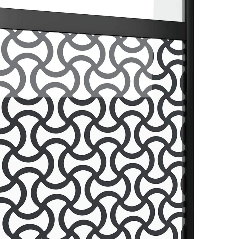 Drzwi szklane Fretwork Czarny 90 x 2 x 205 cm Aluminium