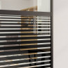 Drzwi szklane Paski Czarny 90 x 2 x 205 cm Aluminium