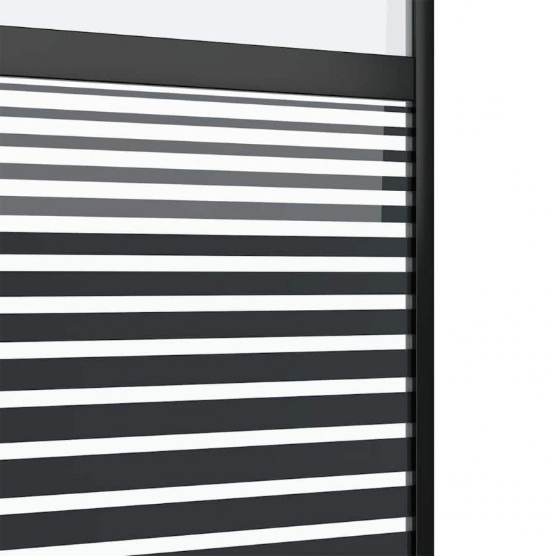 Drzwi szklane Paski Czarny 90 x 2 x 205 cm Aluminium