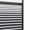 Drzwi szklane Paski Czarny 90 x 2 x 205 cm Aluminium