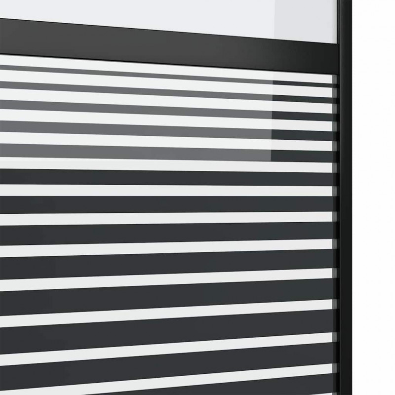 Drzwi szklane Paski Czarny 90 x 2 x 205 cm Aluminium