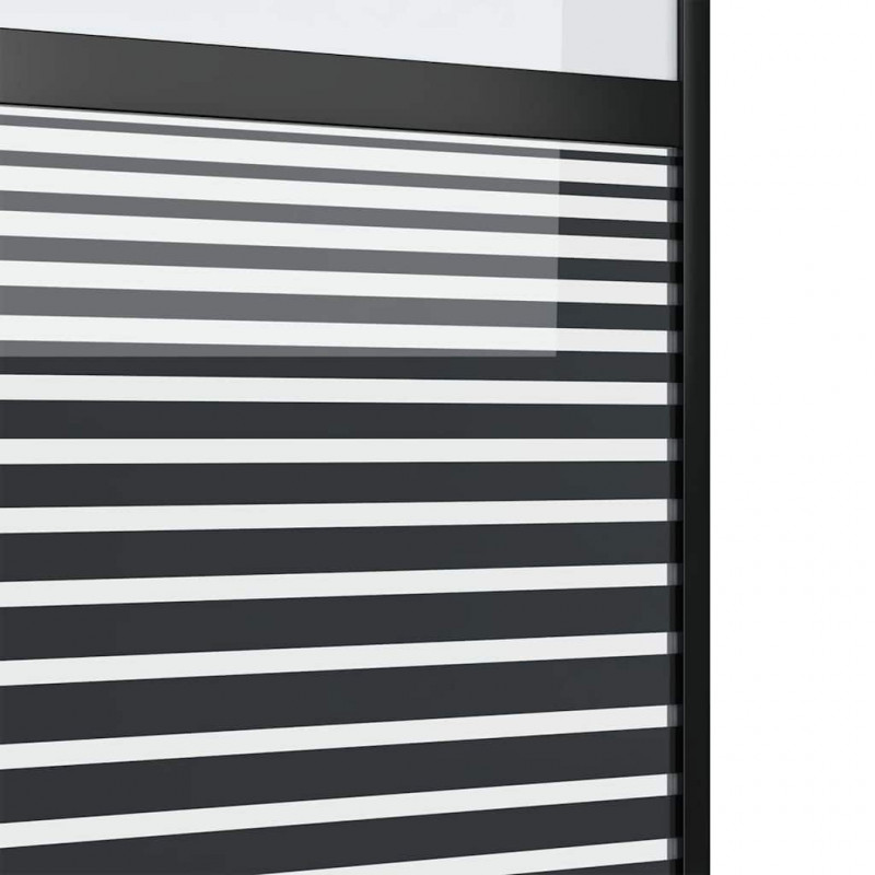 Drzwi szklane Paski Czarny 90 x 2 x 205 cm Aluminium