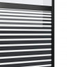 Drzwi szklane Paski Czarny 90 x 2 x 205 cm Aluminium