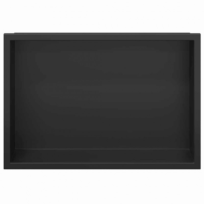 Nisza prysznicowa Czarny 30 x 20 x 9,5 cm Stal nierdzewna
